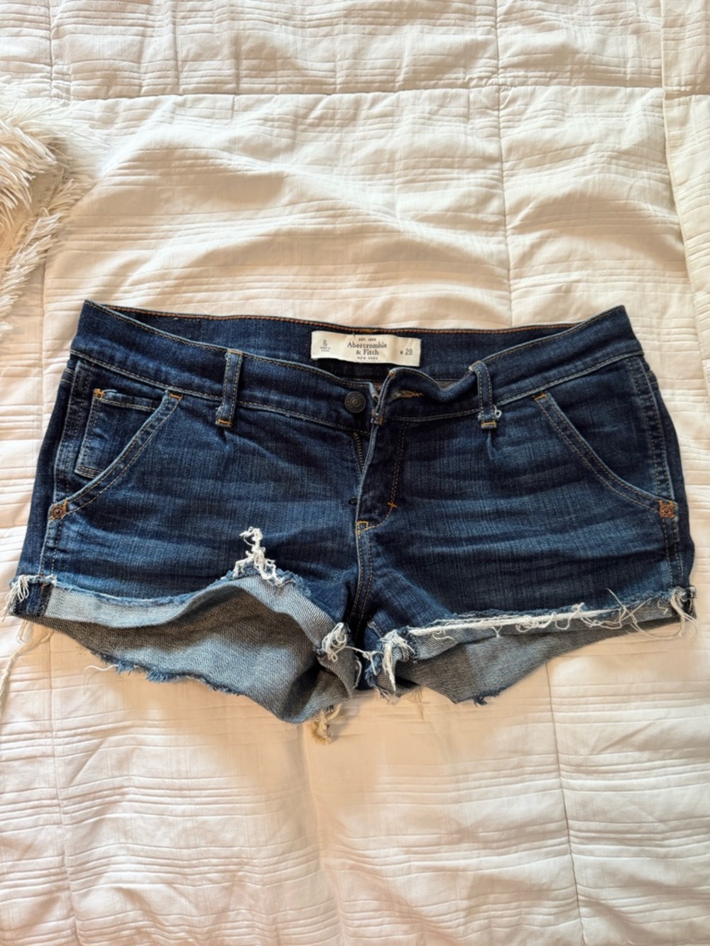 Abercrombie & Fitch low rise Denim Cutoff Shorts